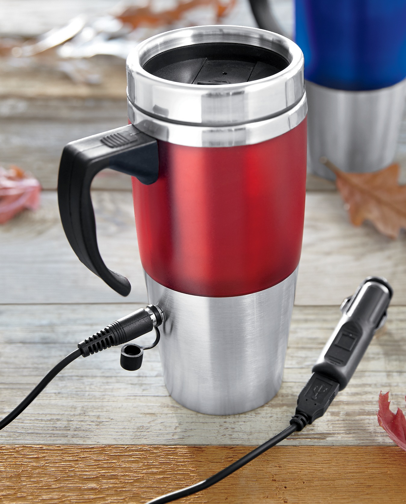 Heated Travel Mug, Red, large