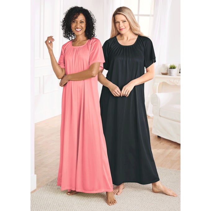 2-Pack Long Tricot Nightgowns, , large