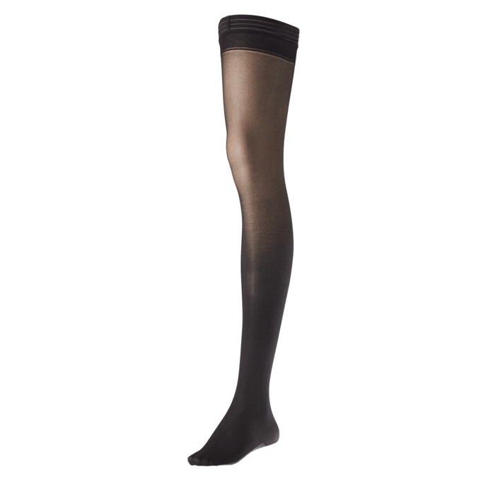 Aerated Cotton-Sole Compression Thigh High 3-Pack, Black, large