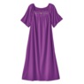 Embroidered Solid Waltz Lounger, , large