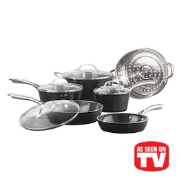 Gotham Steel Hammered Ceramic 10-piece Cookware Set, , large
