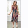 Sleeveless Button-Front Print Sundress, , large