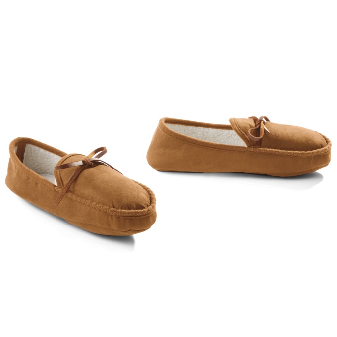 Women's Faux-Leather Moccasin Slipper, , large