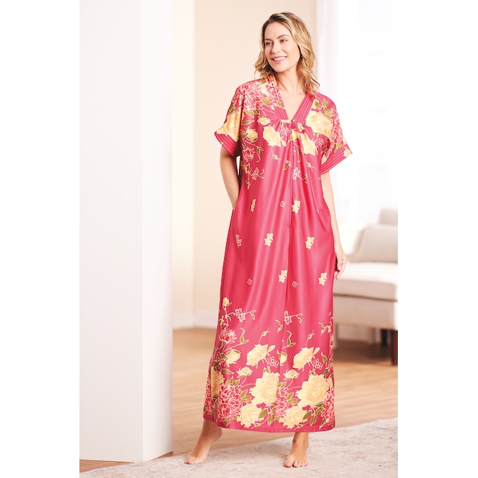 Trapunto Trim Caftan, , large