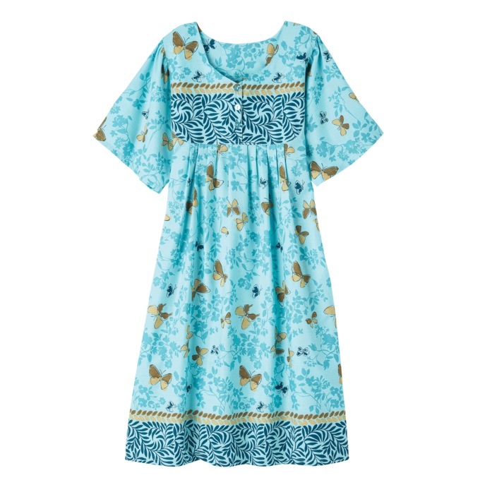 Border Print Patio Dress, , large
