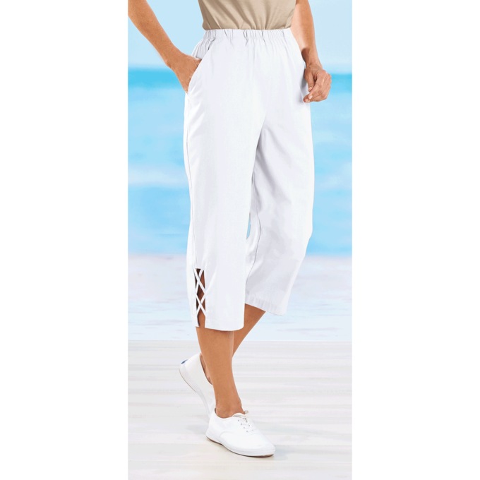 Lattice-Hem Capri, , large