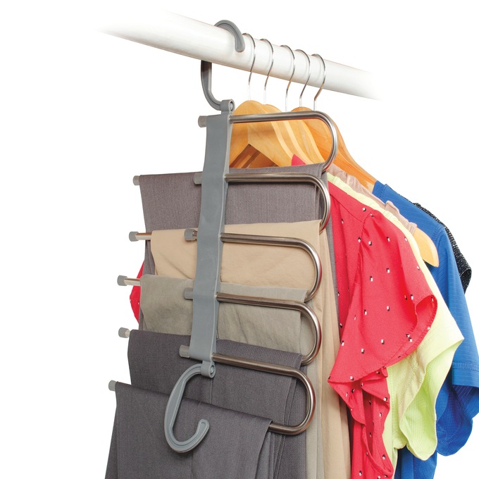 Space-Saving Pants & Accessory Hanger, , large