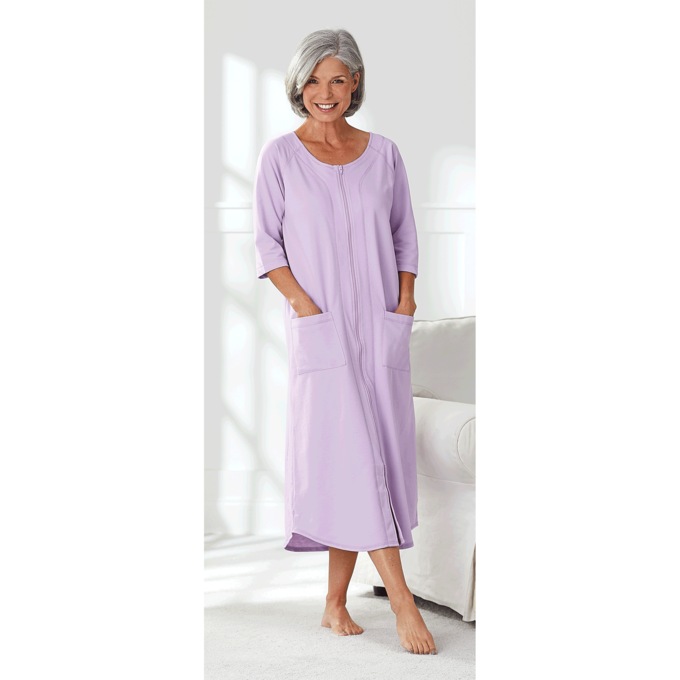 Zip-Up Terry Robe by Cozee Corner®, , large