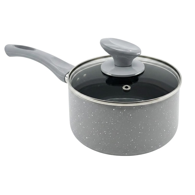 Chef Tested 11-Piece Granite Ceramic Nonstick Cookware Set, Gray, large