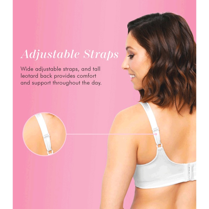Exquisite Form® Fully Side Shaping Wireless Bra, White, large