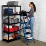 4-Step Safety Ladder with Tool Tote and Non-Slip Steps, Blue, large