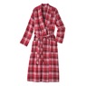 Women's Flannel Wrap Robe, Red, large