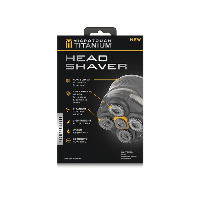 Microtouch Titanium Rechargeable Head Shaver, , large