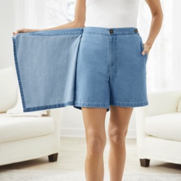 Classic Denim Skort, , large