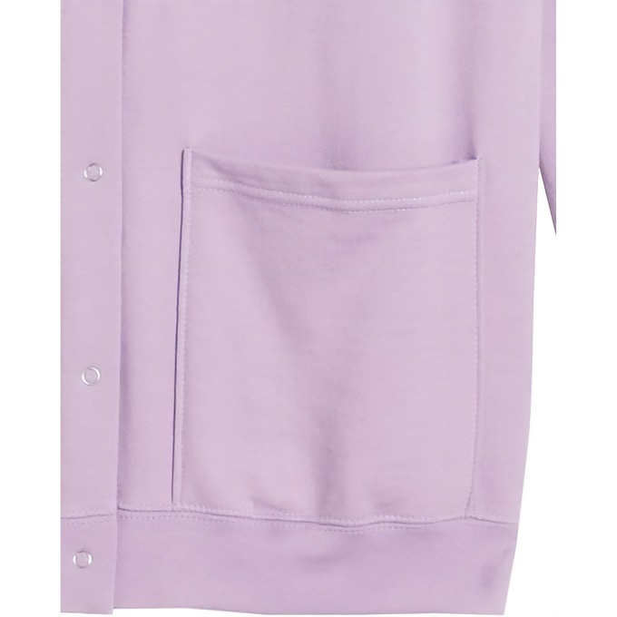 Snap-Front Cardigan, Lilac, large