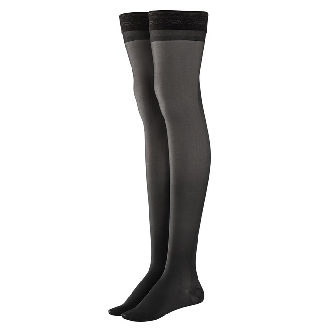 Dr. Leonard’s Graduated Compression Thigh-High - Moderate Support, Black, large