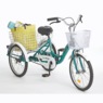 Adult Tricycle with Two Baskets, Green, large
