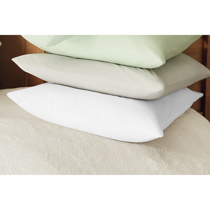 Recycled Percale Pillowcase Set, Moonstone, large