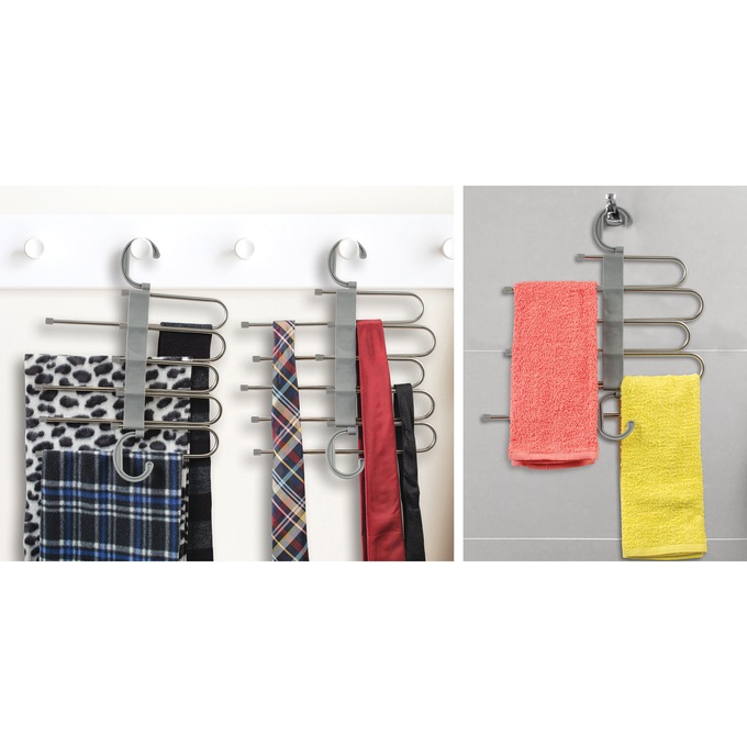 Space-Saving Pants & Accessory Hanger, , large