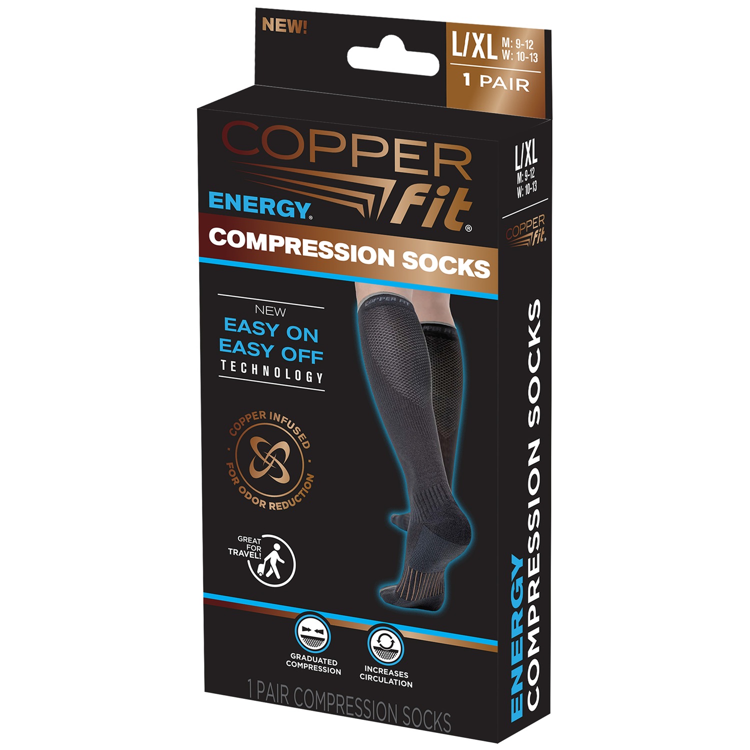 Copper Fit Unisex Energy Compression Socks Harriet Carter