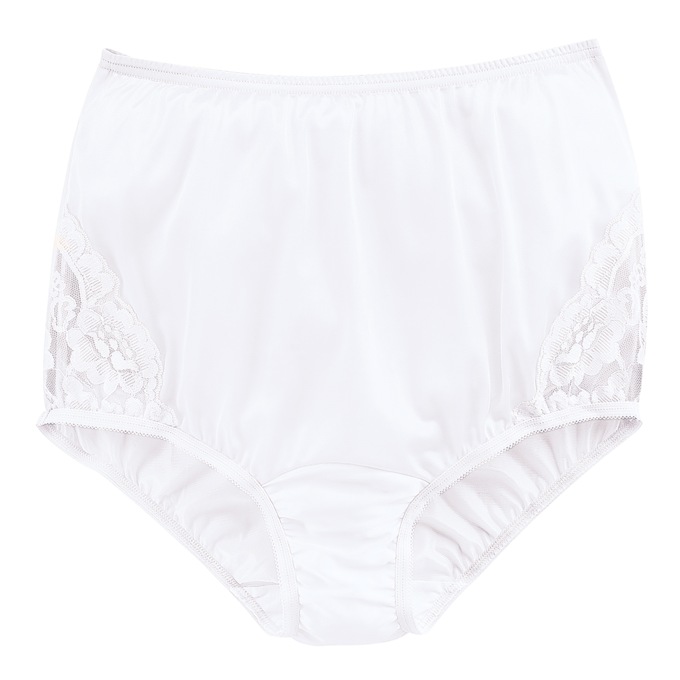 Vanity Fair® 3-Pack Lace-Inset Briefs, White, large