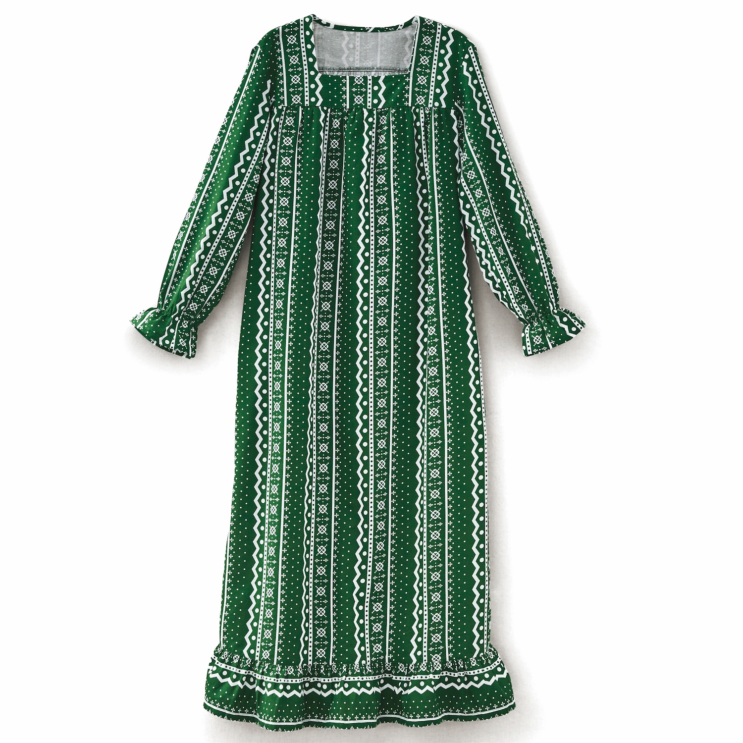 SquareNeck Flannel Nightgown Harriet Carter