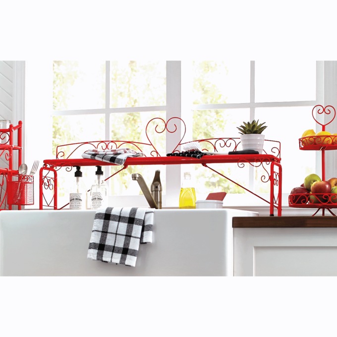 Heart Scroll Over-the-Sink Shelf, , large