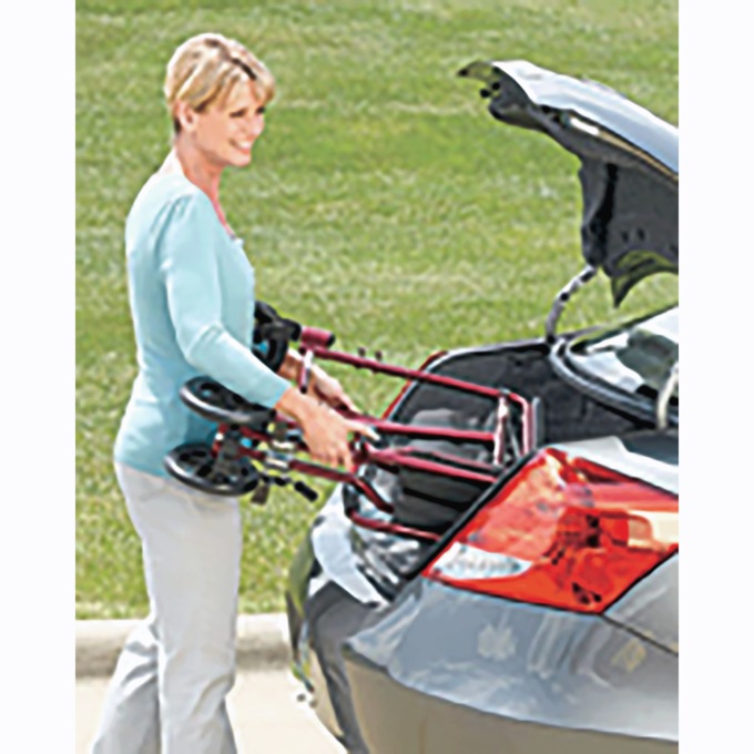 Drive Lightweight Transport Chair, Red, large