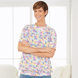 Banded Bottom Henley, , large