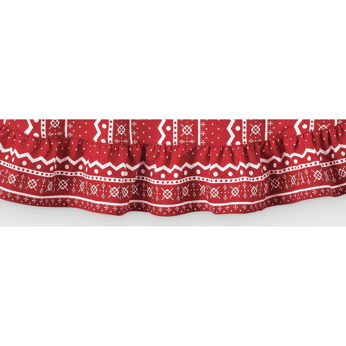 Square-Neck Flannel Nightgown, Scarlet, large