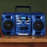 Emerson Portable CD/Cassette Stereo Boom Box, Blue, large