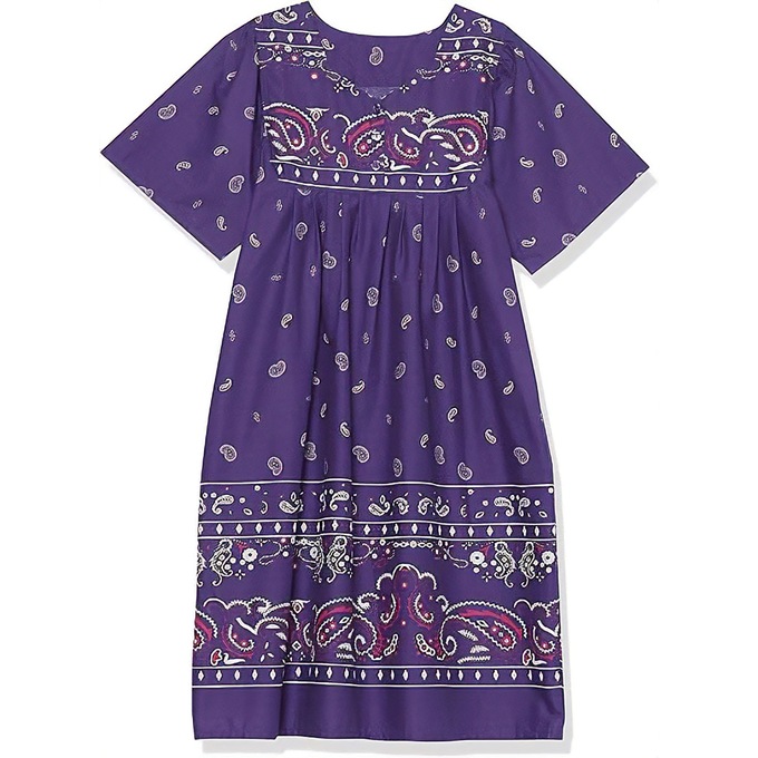 Border Print Patio Dress, Black Berry, large