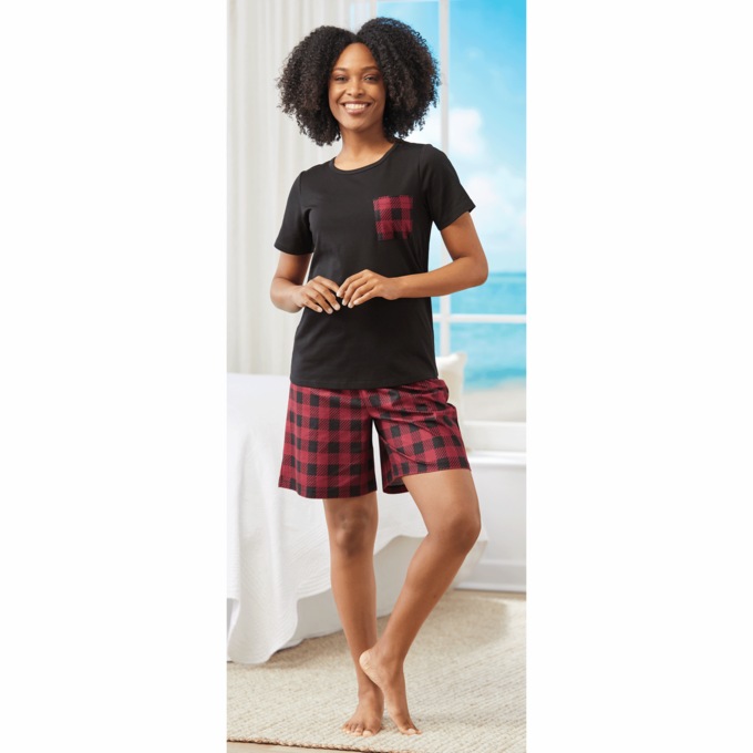 3-pc. Plaid PJ Set, , large