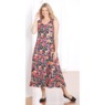 Sleeveless Button-Front Print Sundress, , large