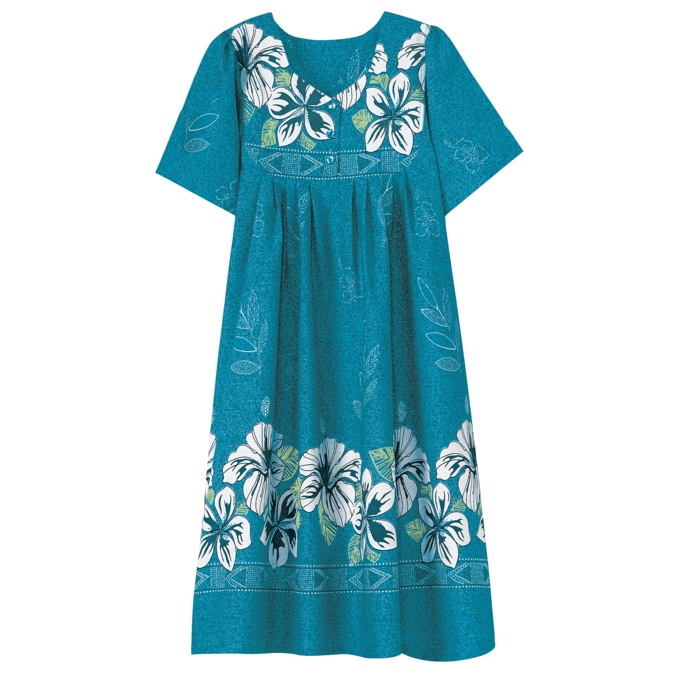 Border Print Patio Dress, , large