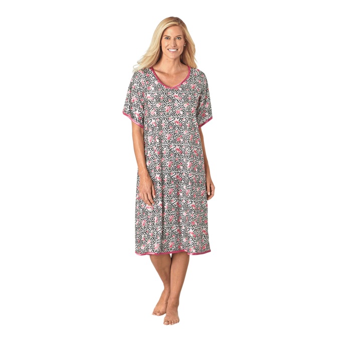 2-Pack Silky Tricot Nightgowns, , large