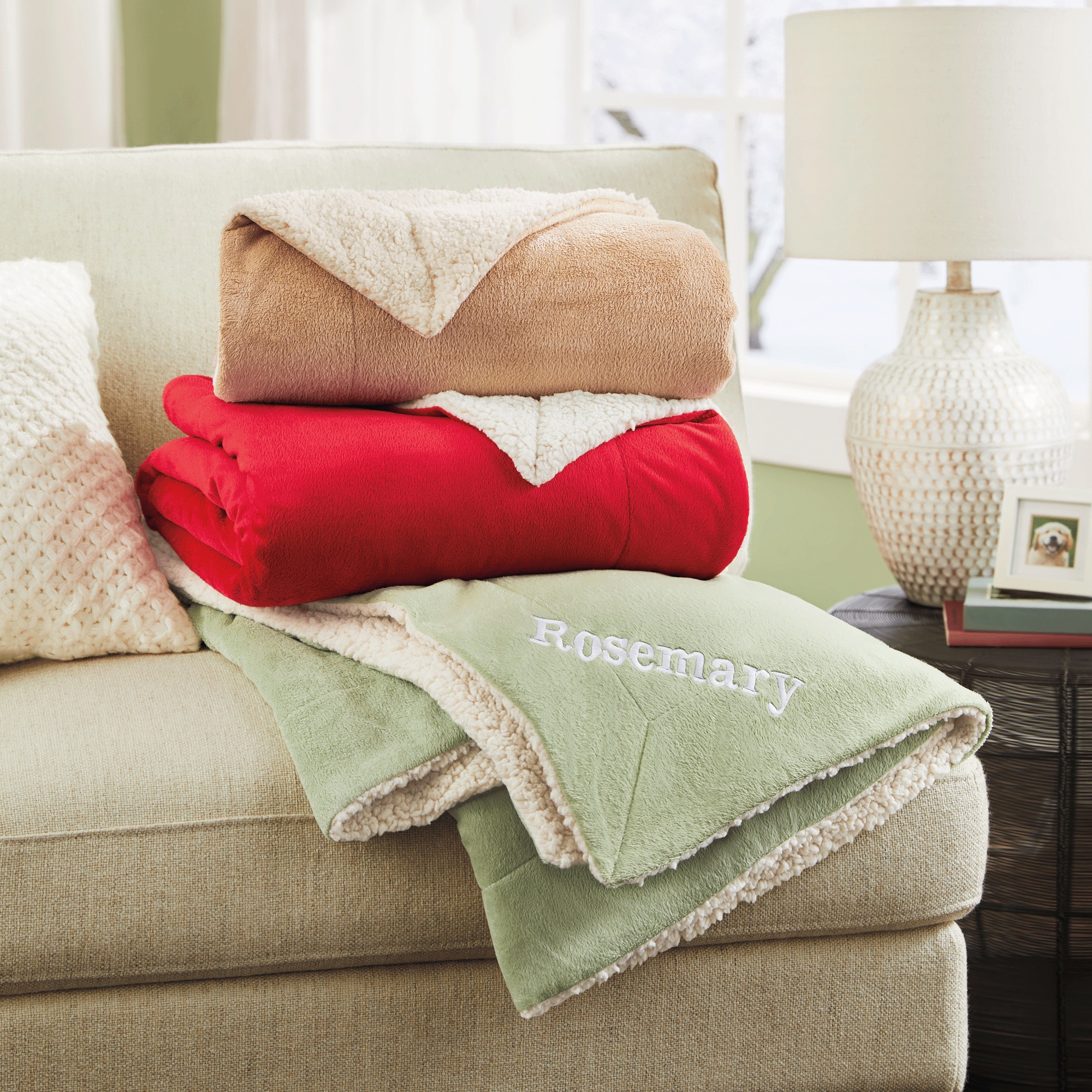 Plush Sherpa Throw, , large