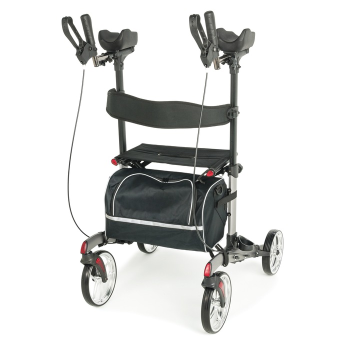 Upright Rollator, Graphite, large