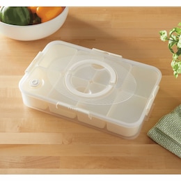 Divided Container with Lid &amp; Handle, , large
