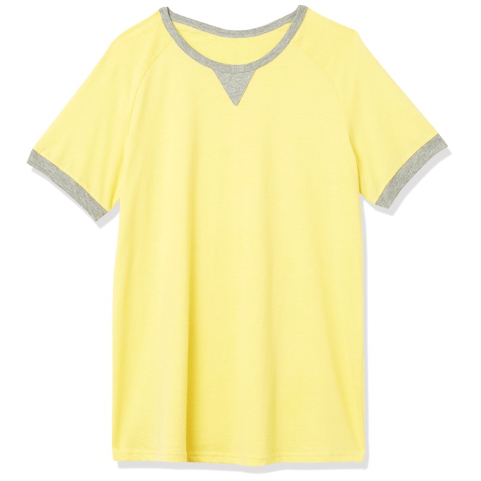Contrast Trim Top, Sunshine Gray, large