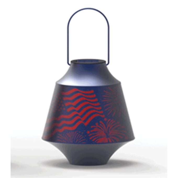 Americana LED Solar Lantern, , large