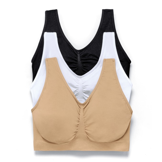 3-Pack Comfort Bras, , large