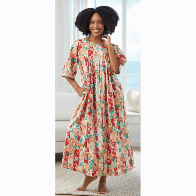 Long, Zip-Front Caftan, , large