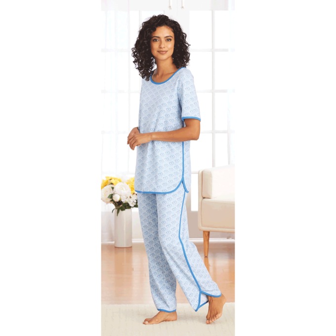 Contrast Trim PJs, , large