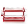 Space-Saving 2-Tier Dish Drying Rack with Utensil Holder, , large
