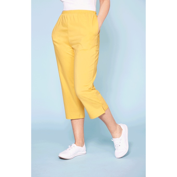 Knit Capri - Solid, Cornsilk, large