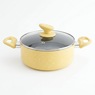 Chef Tested 11-Piece Granite Ceramic Nonstick Cookware Set, Yellow, large