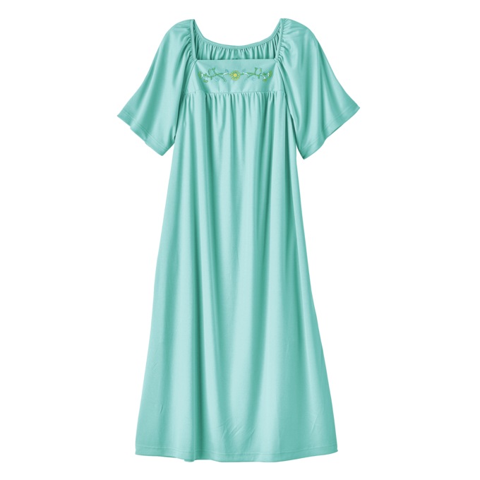 Embroidered Solid Waltz Lounger, , large
