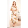 Short-Sleeve Floral Crinkle Dress, , large