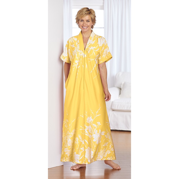 Trapunto Trim Caftan, , large